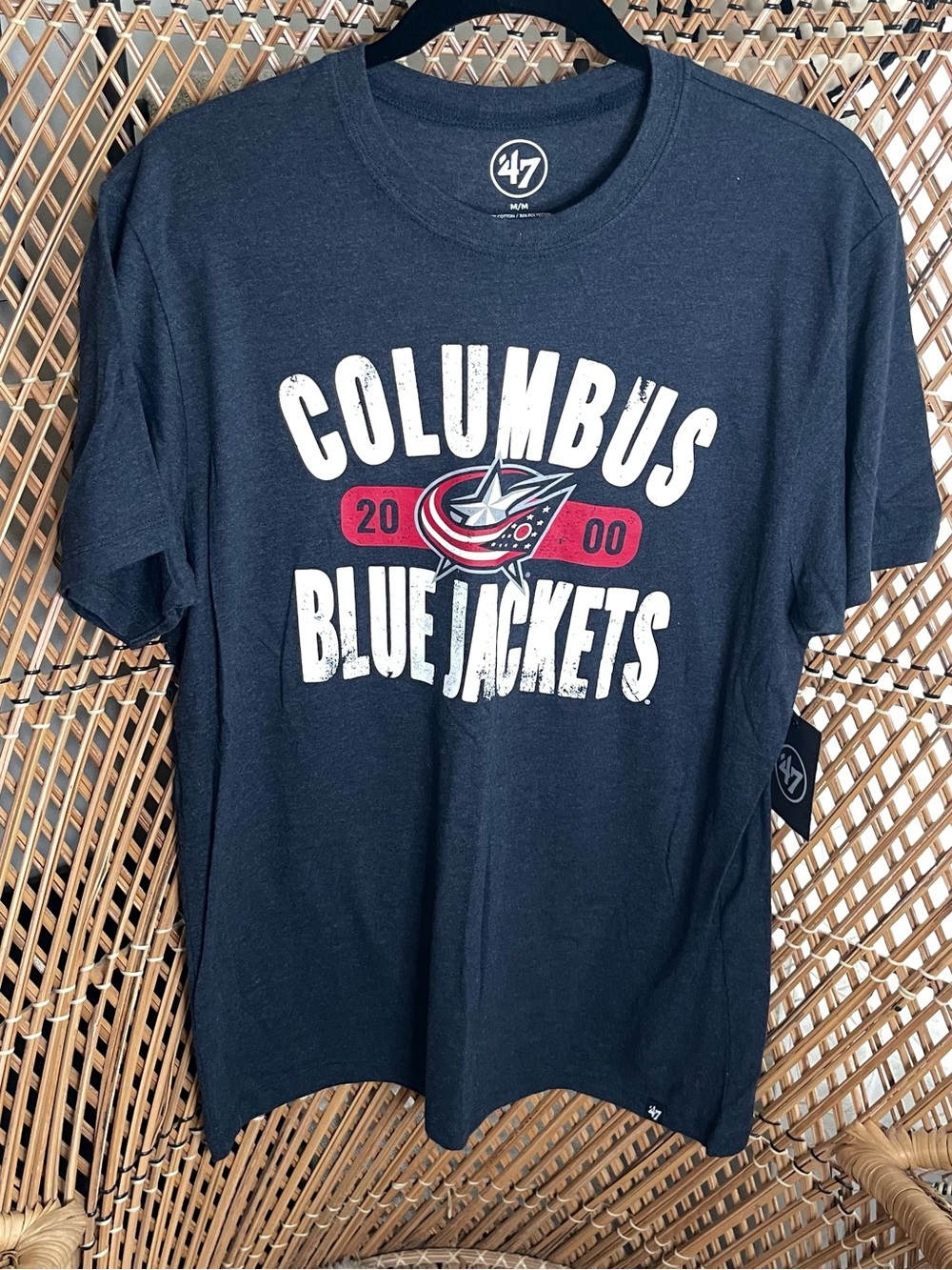NWT '47 Brand Columbus Blue Jackets Signed Navy Graphic Tee